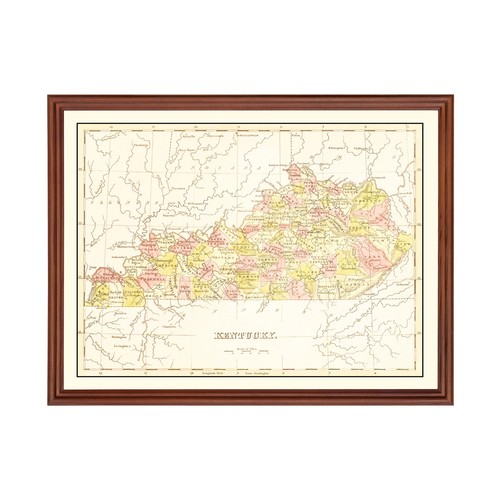 Old map kentucky - of,