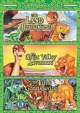 The Land Before Time 1-3 DVD (2009) Don Bluth, Smith (DIR) cert U 3 discs