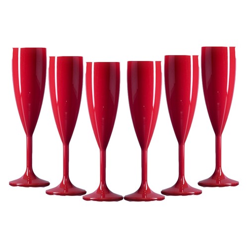 Red polycarbonate champagne - red,