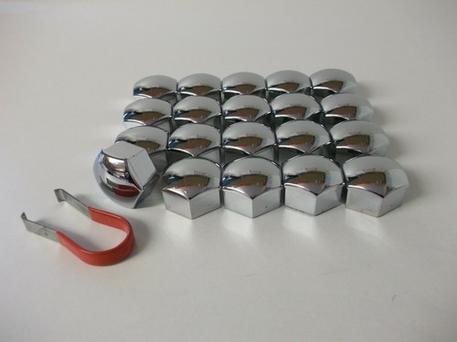 Chrome wheel nut covers 21mm - wheel,