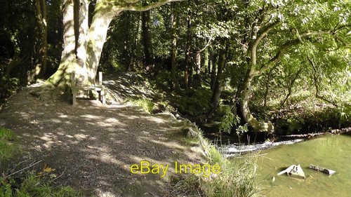 Photo 6x4 bench and - and, waterfall