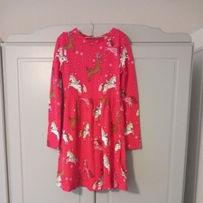 NEW TU Red Christmas Unicorn Dress Age 8 Years