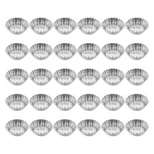  30pcs Mini Tart Pans: Stainless Steel Tartlet Molds - Reusable Baking Cups -