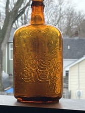 Vtg Four Roses Full Pint Amber