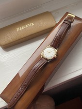 9ct Gold Gents Helvita Wrist Watch 
