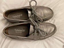 Timberland Silver Leather Deck