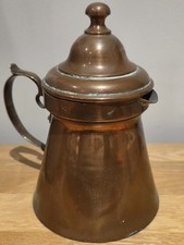 A Lovely, Antique Picard & Co Lidded Copper Jug, Tea Or Coffee Pot