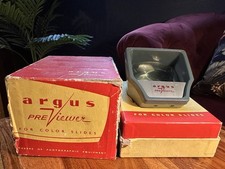 Argus PreViewer Slide Viewer Grey with Box 1950s Hanimex Australia Vintage