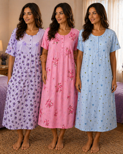 Womens nighties cotton - nighties, floral