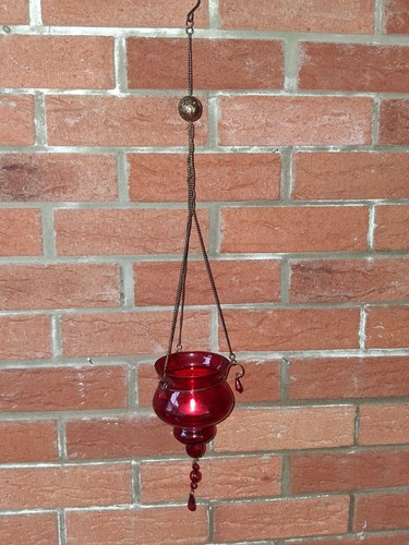 Boho moroccan robi red - red, glass