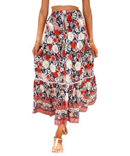 Bohemian Floral Swing Skirt