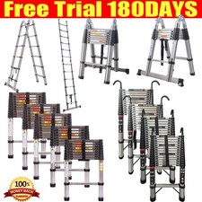 Telescopic Loft Ladder Tall Stainless Steel Ladders Portable Extendable Folding