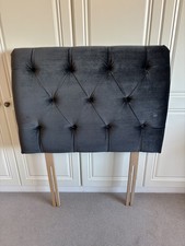 John Lewis single bed headboard black