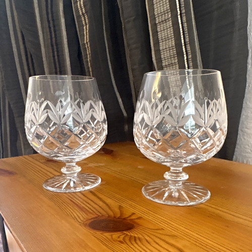 Set cut glass stemmed - 2,