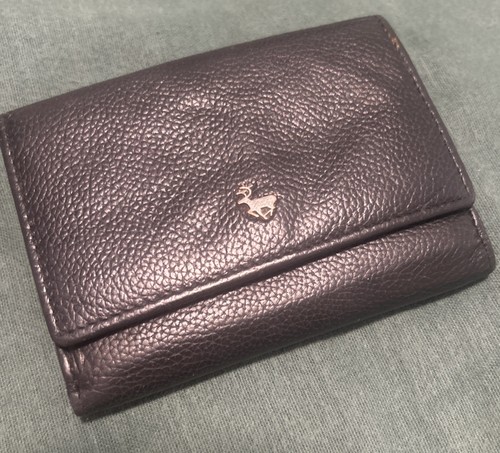 Women leather purse - purse, black