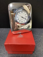 Massey Furguson Commemorative Desk Clock Chrome Quartz Tractor Collectable + Box