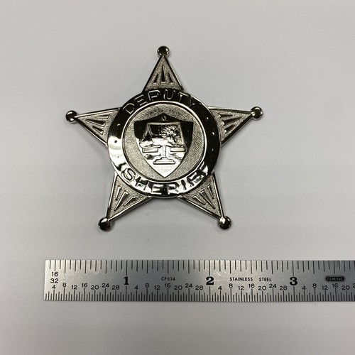 Deputy sheriff badge silver - sheriff,