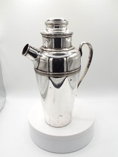 Antique Silver Kingsway Plated Cocktail Shaker c1920 1.25 Pint Size No Stopper