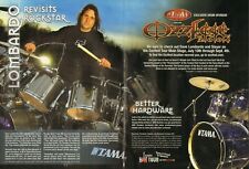 2004 2pg Print Ad of Tama Rockstar Drum Kit w Dave Lombardo of Slayer Ozzfest