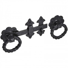 Twisted Ring Gate Latch Black