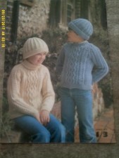 knitting magazine 8x different aran patterns for  the family [see details below]