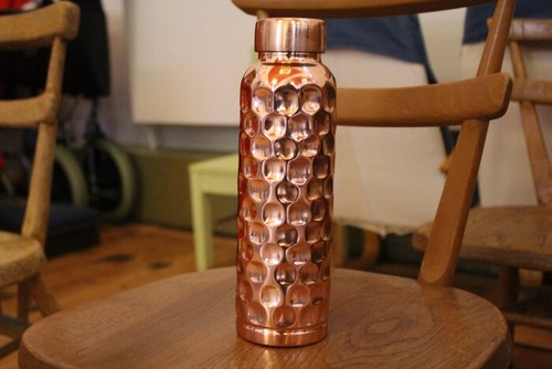 Pure copper water bottle ltr - copper,