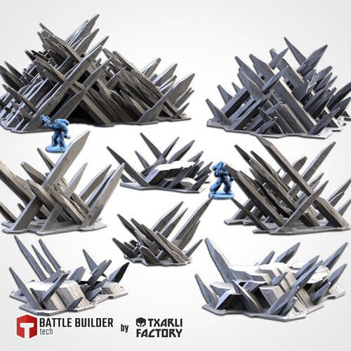 Crystal ice terrain hills - terrain, by