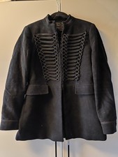 Zara Black Velvet Military