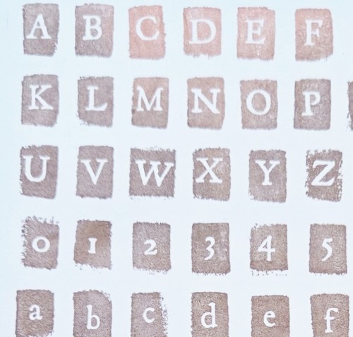 Negative alphabet rubber - rubber, stamp