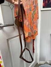 Brown leather drop noseband- - full