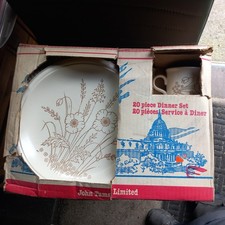 Vintsge John Tams Pottery 20 Piece Dinner Set In Original Packaging Unopened Box