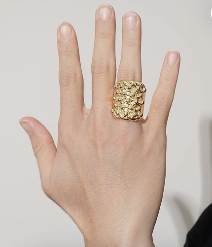 Gold xxxl keeper ring - gold,