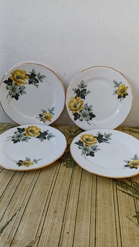 Queen anne china yellow rose - yellow,