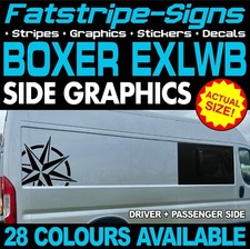 to fit PEUGEOT BOXER L4 EXLWB COMPASS STICKERS GRAPHICS CAMPER VAN MOTORHOME