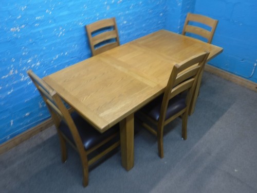 Solid chunky oak extendable - /,