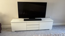 IKEA Besta Burs TV Unit/Stand White Gloss. High Storage Capacity