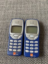 2x Nokia 3210 Blue Mobile Phone Spares Repair Job Lot Bundle Retro Vintage