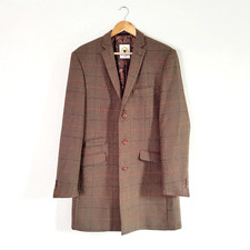 Marc Darcy Newton Checked Overcoat Coat 40" Chest Country Gent Smart 