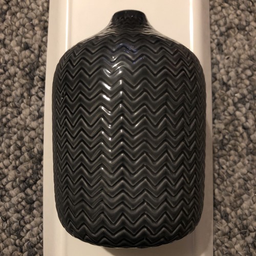 Next grey ceramic zigzag vase - grey,