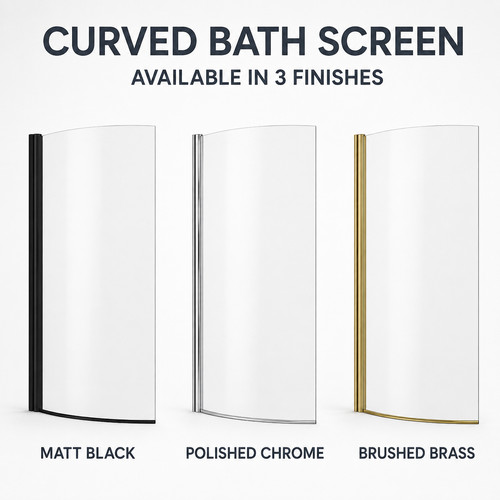 Shape bath screen 550 radius - p,