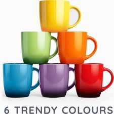 Stoneware Mugs Set of 6