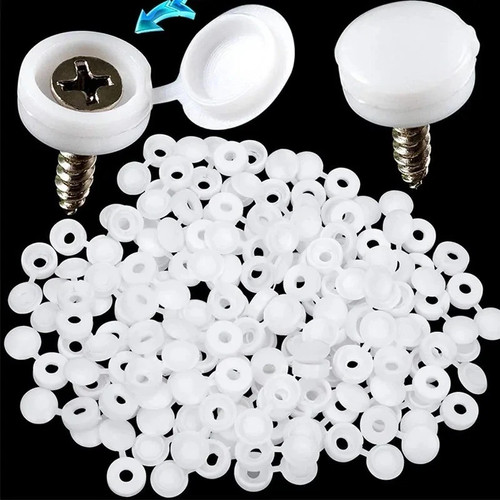 White plastic fold over hinged - fold,