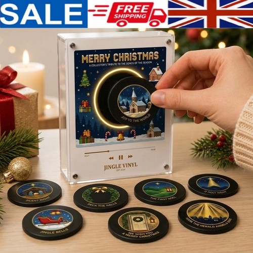 Christmas vinyl player fridge - vinyl,