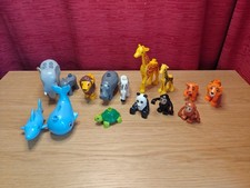Bundle of 15 Lego Duplo Compatible Animals Elephant Lion Giraffe Tiger Panda etc