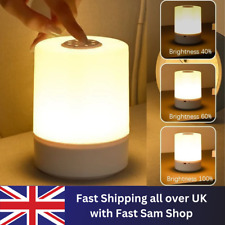 Touch Sensor Night Light LED Bedside Desk Table Lamp Dimmable USB Rechargeable