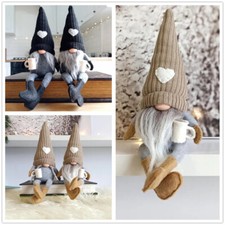 Christmas Gnome Xmas Decorations Home Decor Black Coffee Gonk Ornaments Gift