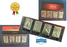 4 x Lighter Windproof Flint Ignition VIDE VERITY Set Gold Metal Petrol Christmas