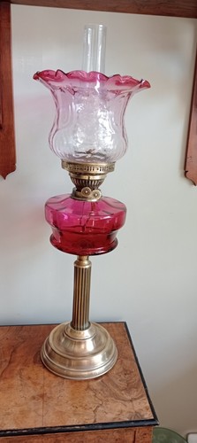 Victorian oil lamp - victorian,
