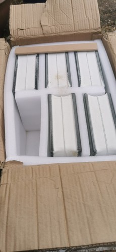 Clear ribbed glass blocks - 5x,