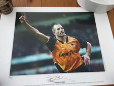Signed Steve bull Poster Celebrating His 279 Goal For WW Vs BC 17th Nov 1996